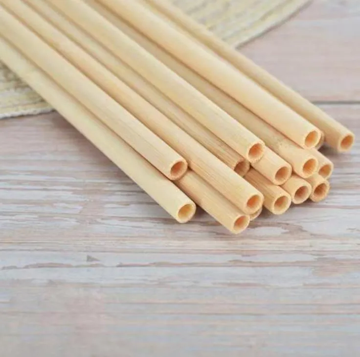 Straw Bamboo Reusable 20cm Organic Bamboo Drinking Straws Natural Wood Straws For Party Birthday Wedding Bar Tool SN2218