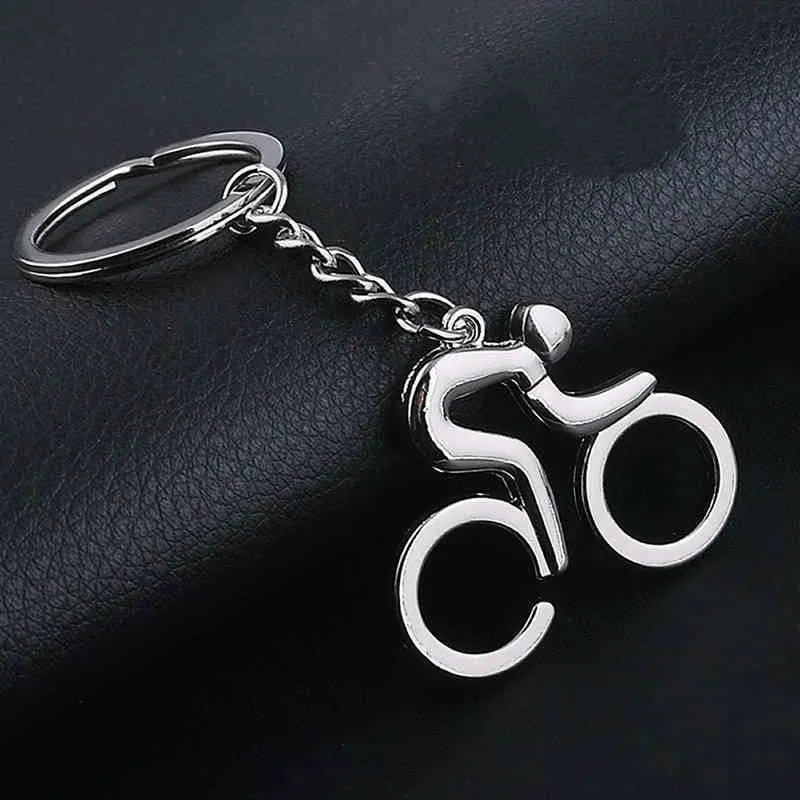 Porte-clés Porte-clés en métal de sport pour hommes, accessoires de suspension, vélo, équitation, 1 ou 2 ensembles