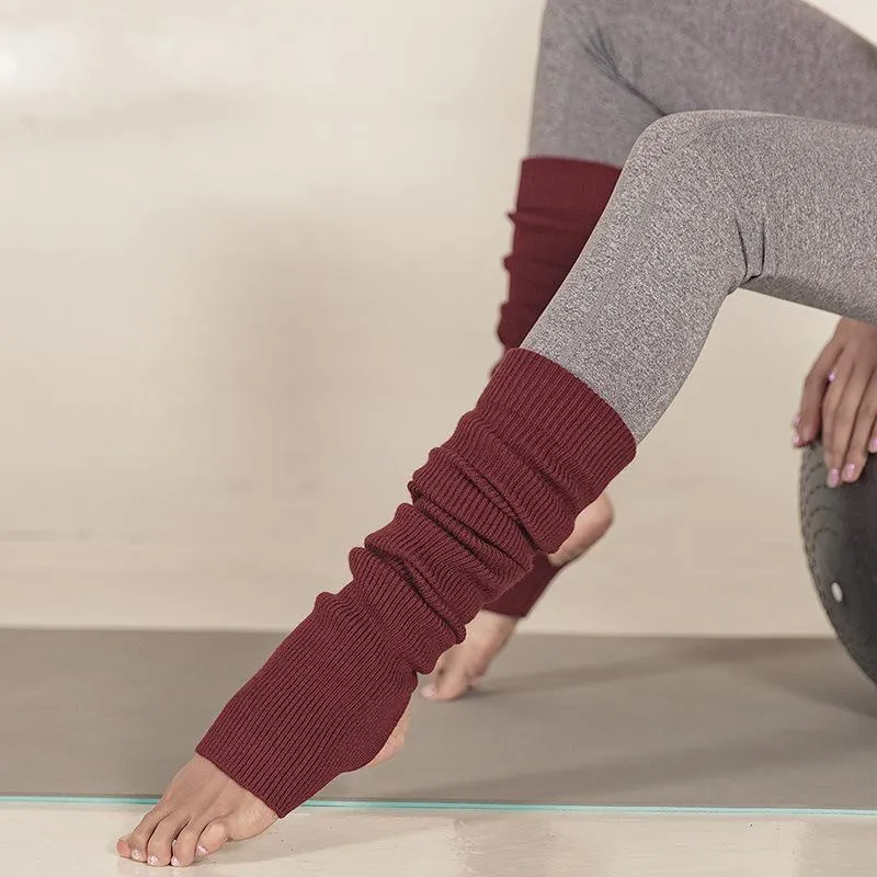 Ayak Bileği Desteği 1 Çift Spor Çorap Sıcak Yün Kadın Spor Açık Egzersiz Koşu Uzun Tüp Isıtıcıları Legging Diz Yüksek Yoga