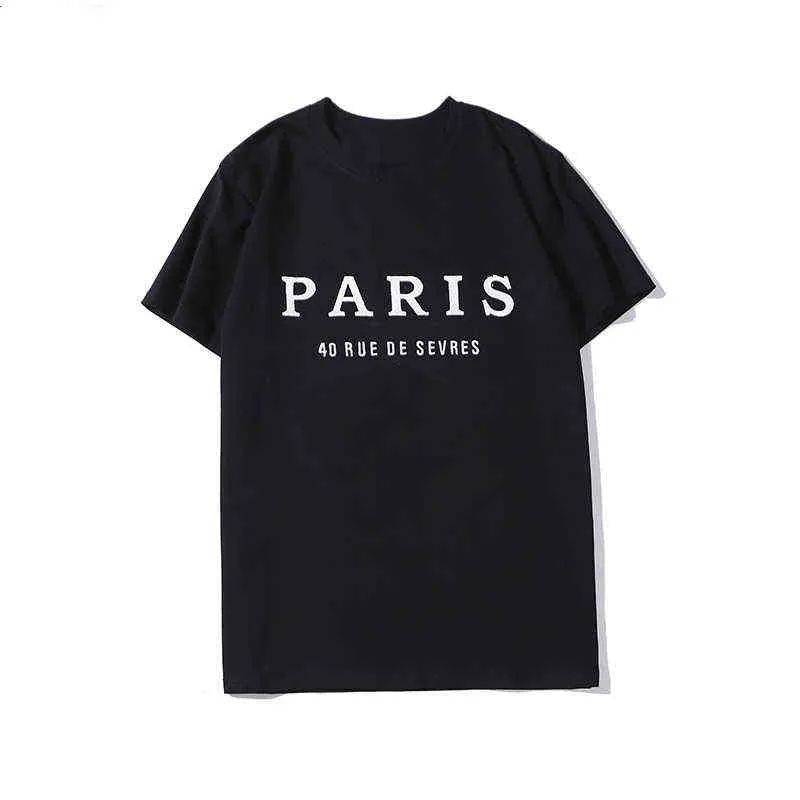 SS Mens 디자이너 T 셔츠 패션 파리 남자 여성 커플 캐주얼 티셔츠 블랙 화이트 스타일리스트 셔츠 크기 S-XXL