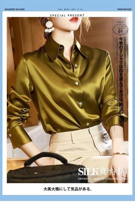 Crepe Satin Tunic Shirt