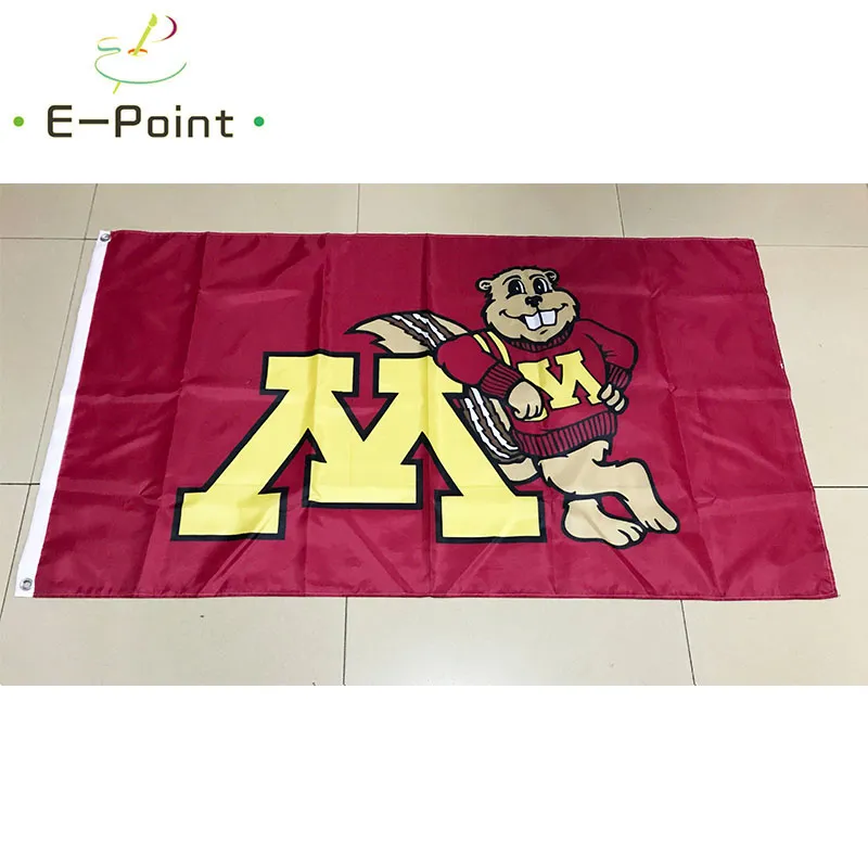 NCAA Minnesota Golden Gophers Flagga 3*5ft (90cm*150cm) Polyesterflagga Bannerdekoration flygande hem trädgårdsflagga Festliga presenter
