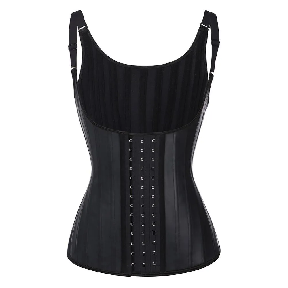 25 Acier Désossé Shaper Porter Taille Cincher Brillant Halter Underbust Latex Corset Gilet Caoutchouc Minceur Modélisation Sangle Taille Formateur Bustiers Corsets