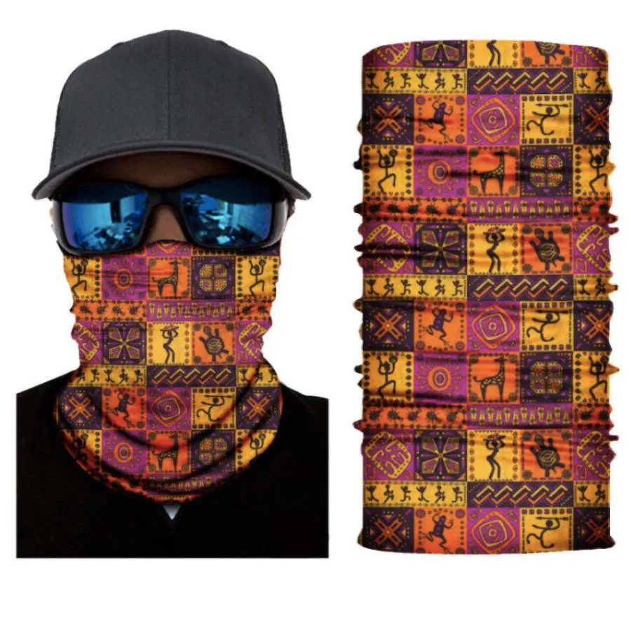 25*50cm Polyester Multi-function Magic Sport Mask Scarf Tubular Seamless Neck Bandanas For Riding Hiking Sport Headbands