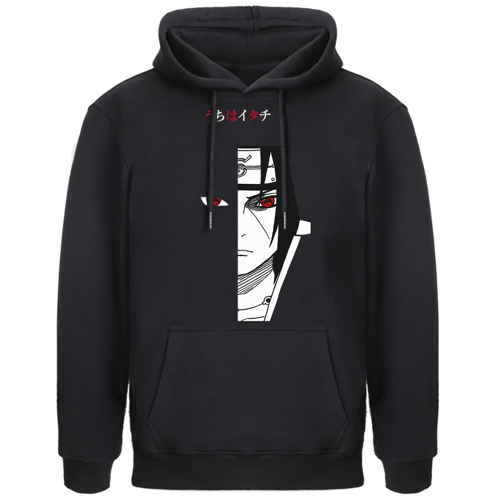 Uchiha Itachi Bluies Bluza Mężczyzn Japońskie anime pullover zima jesienna kaptura z kapturem płaszcz z kapturem z kapturem dresowy q0105