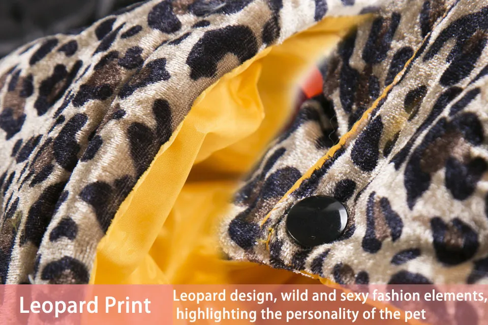 PETASIA Leopard Print Winter Dog Clothes 311