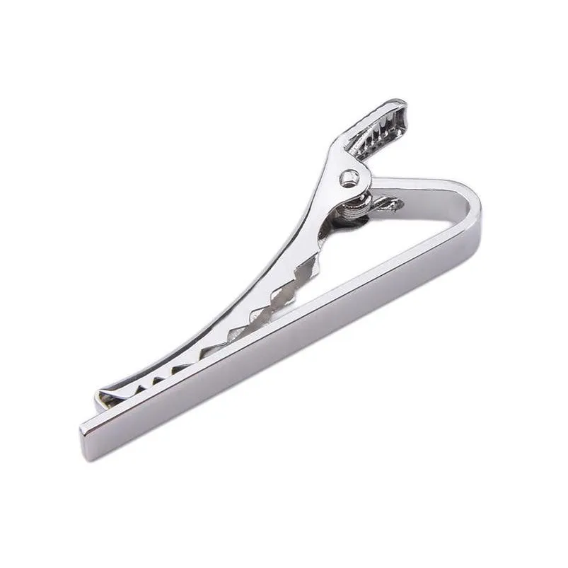 classic men tie pin clips of casual style tie clip fashion jewelry for male exquisite wedding tie bar silver and golden color