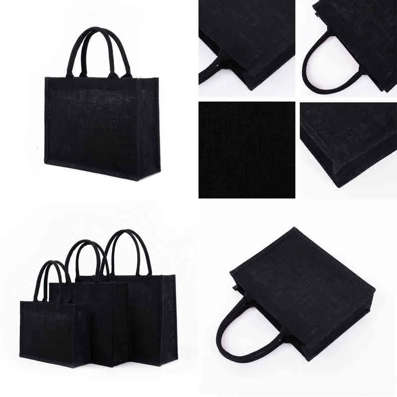 Nxy Shopping Bags Bolso De Yute Arpillera Con Suave Para Mujer Bolsa Compras Dama Navidad Accin Gracias Organizador 0209