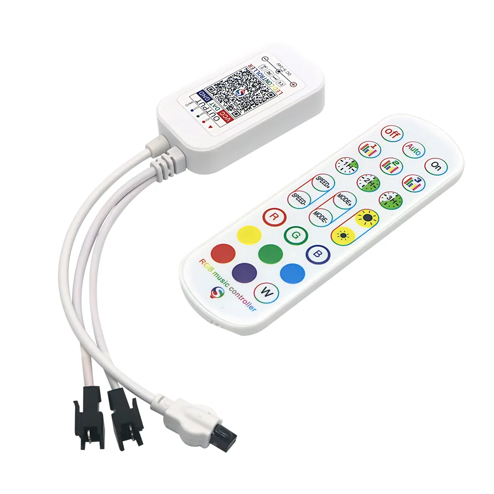 DC 5-24V Bluetooth WS2811 WS2812 WS2811L LED Music Controller Dual Porta per telefono Bluetooth Remote App Control