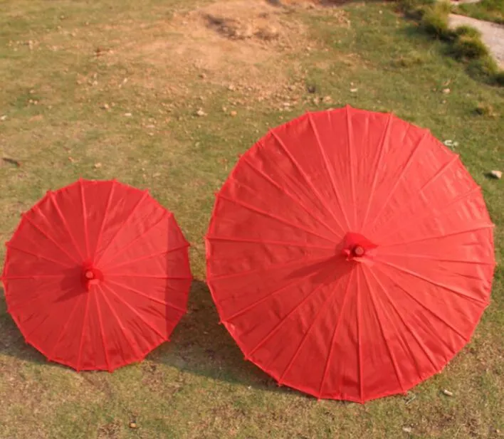 Tela de color chino paraguas parasolas blancas China tradicional baile color parasol japonés seda apoyos sombrillas