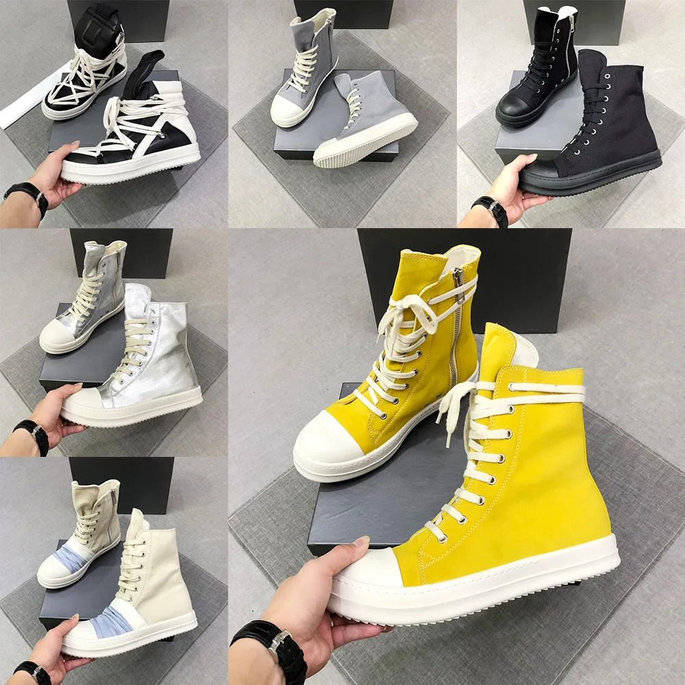 Men Casual Shoes Canvas Boots Trainers Ankle Lace Up Fashion Sneaker Zip High-TOP Hip Hop Streetwear Flats sneakers womens women for outdoor train