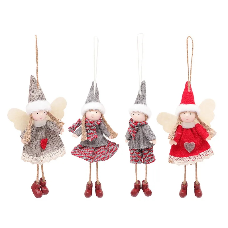 Juldekorationer för Homel Angel Dolls Pendant Xmas Tree Hängande Ornament Tabell Inredning Nyårsgåva JK2011PH