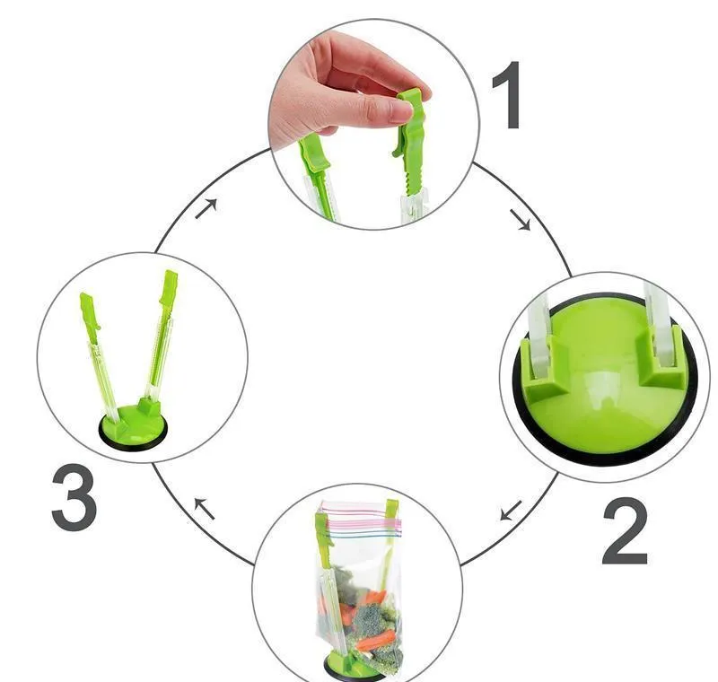 Руки бесплатно мешковой стойка пластиковой пакетный пакетный открытие стойки зажимной зажим для склад