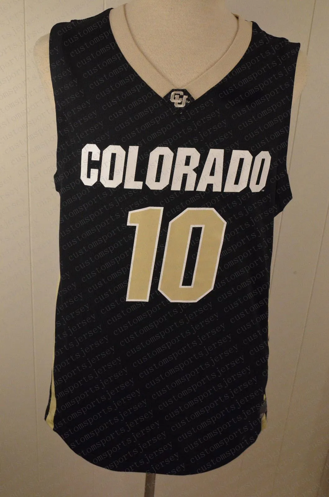 Пользовательские баффы Cu Buffs Colorado Buffaloes #10 NCAA College Basketball Jersey Black Stithed Настройка любого номера Название мужчин Женщины молодежь xs-5xl