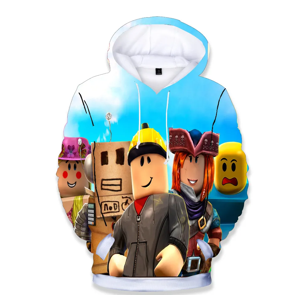 Children`s cartoon hoodie roblox fashion 3D digital spring and autumn cotton printing popular boys and girls` coat kids