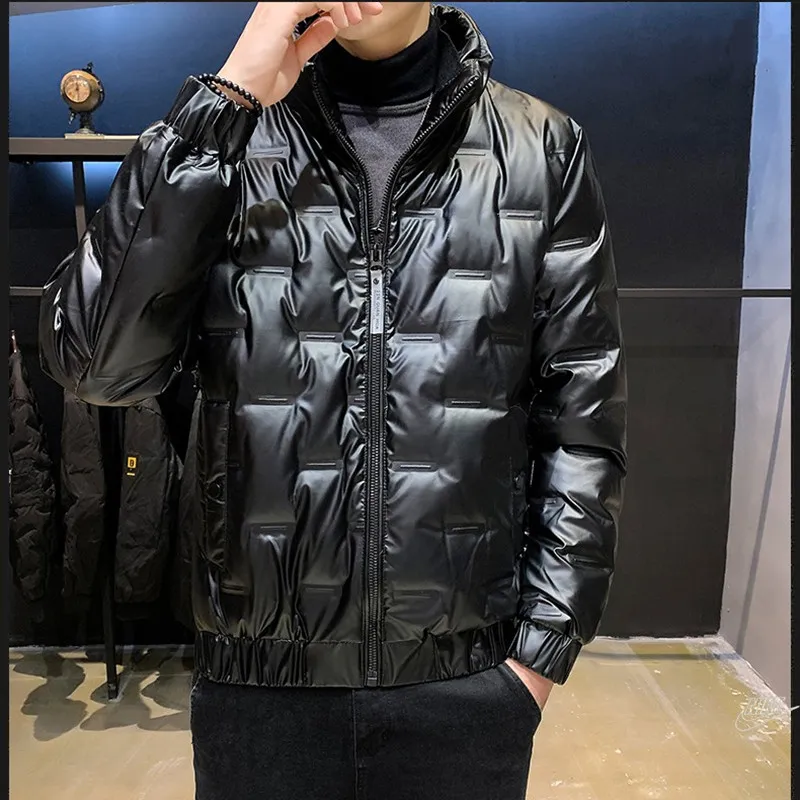 Veste d'hiver brillante en duvet pour hommes, en tissu Nylon, rembourrée, Super légère, Super chaude, Slim, automne et hiver, NK