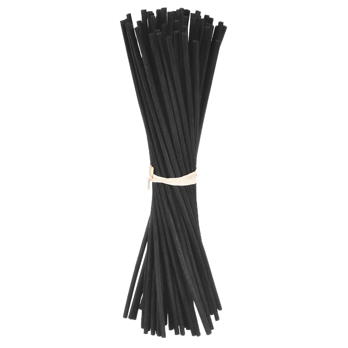 50pcs Mayitr Black Fragrance Oil Diffuser Rattan Reed Replacement Stick Bedroom Bathroom Home Decor