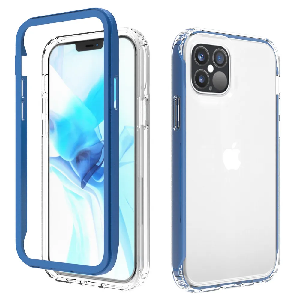 2 in 1 PC TPU Shockproof Case For iPhone 12 Mini Pro 11 Pro Max Xs Xr For Google 4A 5G Pixel 5 Galaxy S20 FE For LG Velvet Mobile Phone Cases