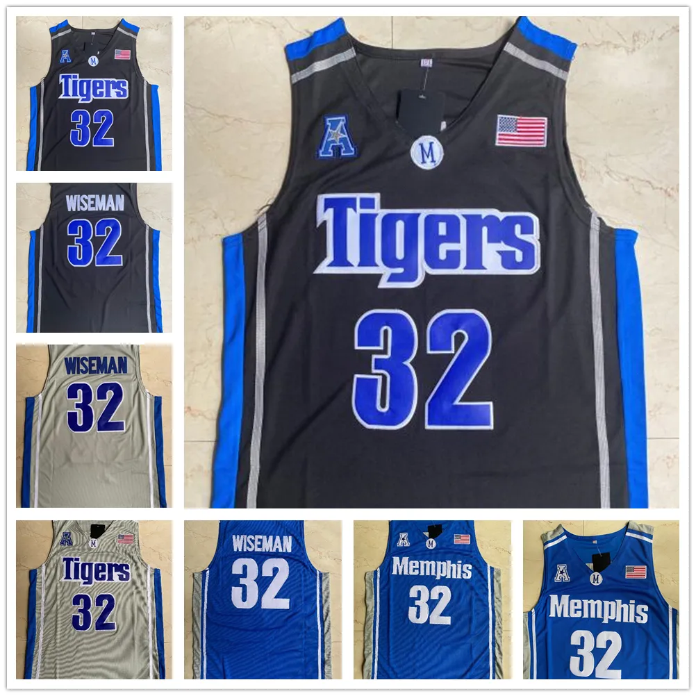 Memphis Tigers 32 James Wiseman College Maillots universitaires de basket-ball cousus NCAA