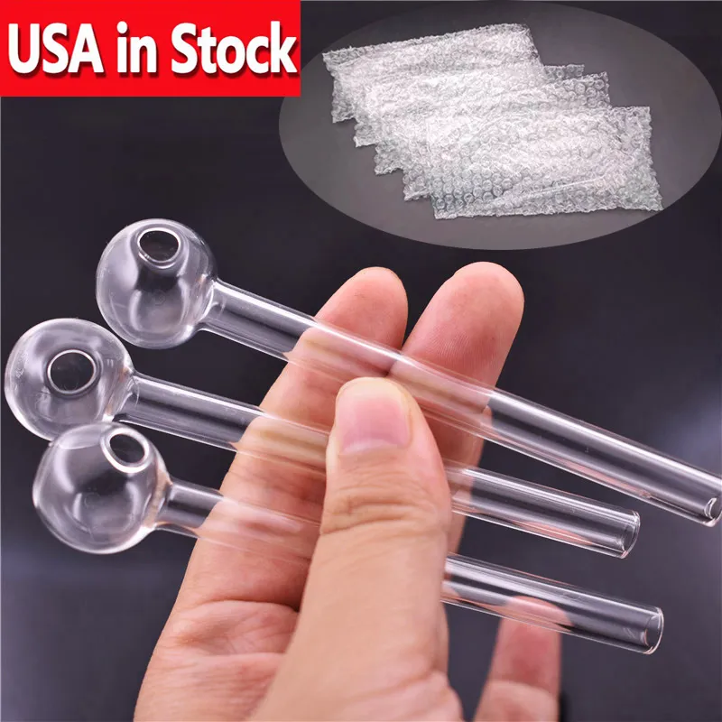 5 Inch Smoking Oil Pipe Pyrex Glass Oil Burner Pipes Transparent