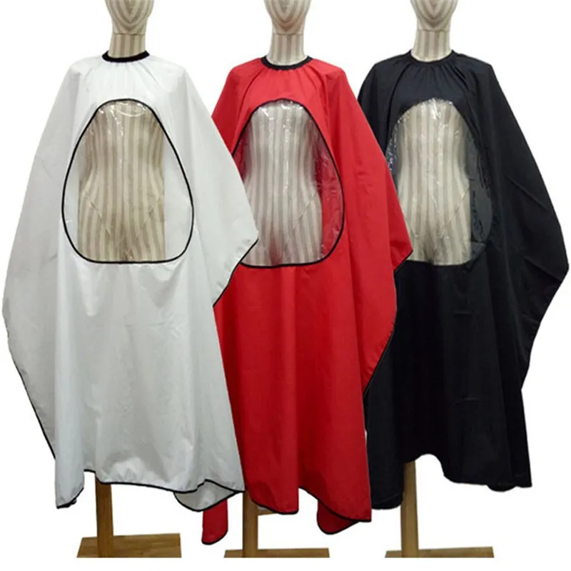 Hairdressing Gown Apron Children Adults Hair Cutting Cape Barber Gown Styling Tools With Phone Viewing Window 6pcs