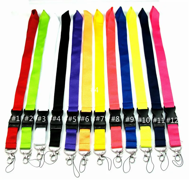 Mobiele telefoon Lanyard Bandjes Kledingmerk Sleutelhanger Lanyards Telefoonsleutels ketting MP3 Camera ID-badgehouder Afneembare gesp