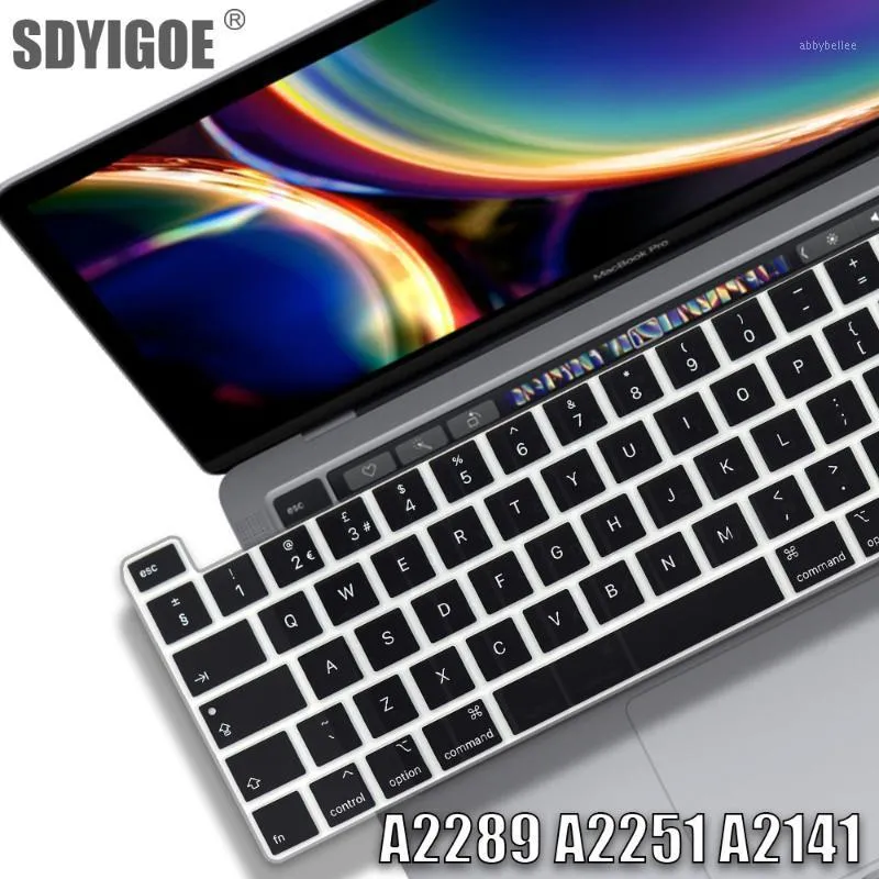 Housses de clavier pour Pro13 2021 housse de protection pour ordinateur portable 13 "A2289 A2251 A2141 Pro 16 étuis en Silicone1