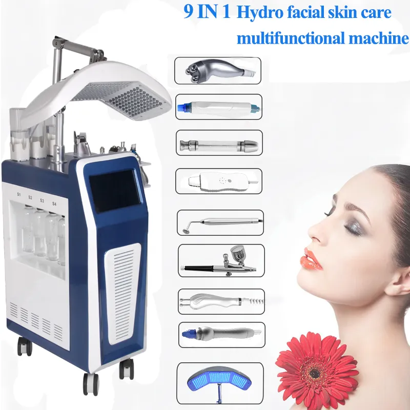 Dermabrasion Peeling Equipment Hydro Jetting Cleaning Machine Anti Wrinkle PDT LED Light Therapy Skin Scrubber Deep Cleaning RF Face Lyftmaskiner