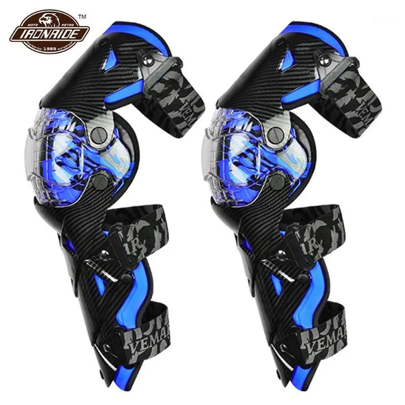 Genouillères de Motocross bleues, Protection du genou pour Moto, équipement de Motocross, Protection de sécurité pour Moto, 1255e