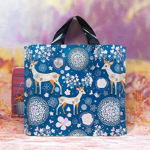 Plastic Card Factory Gift Bags Bag 30*25cm With Handle Flower Cartoon