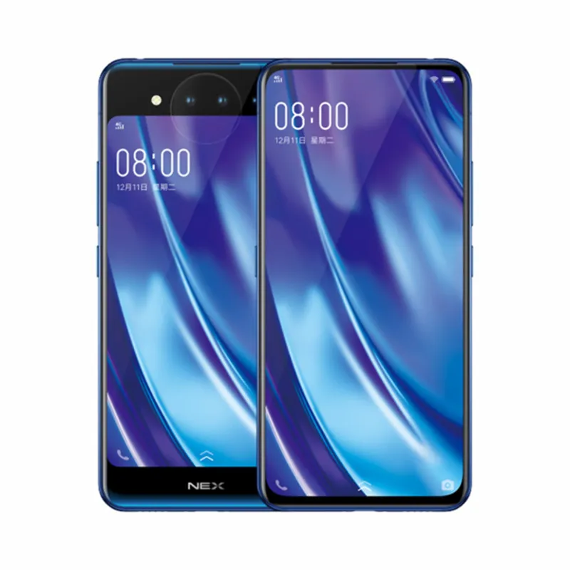 الأصلي VIVO NEX 4G LTE الهاتف الخليوي 10 جيجابايت RAM 128GB ROM Snapdragon 845 Octa Core Android 6.39 "الشاشة المزدوجة 12MP الوجه الهواتف المحمولة الذكية