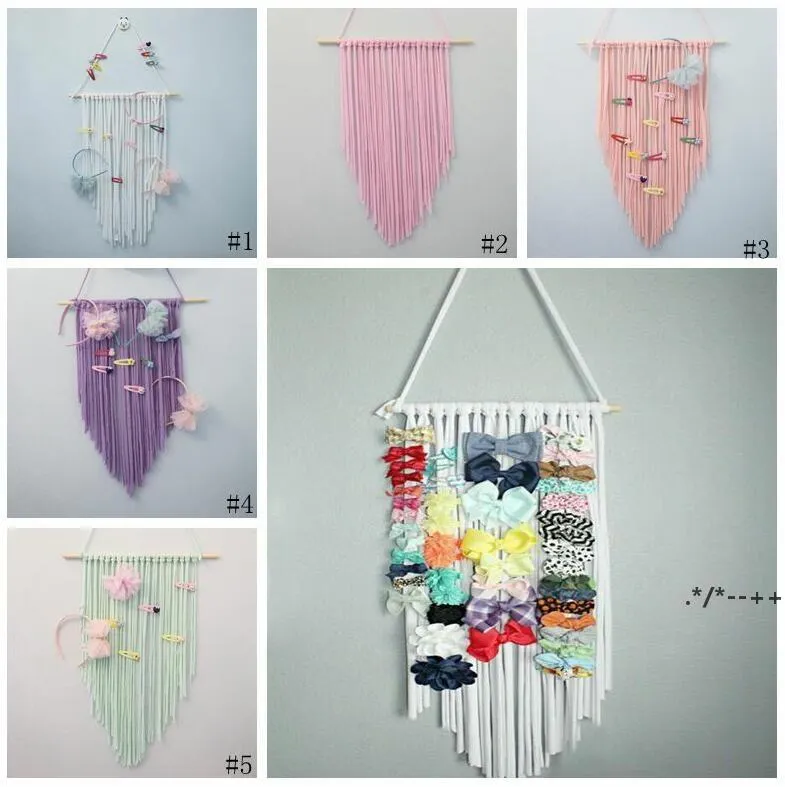 Baby Mädchen Haar Bögen Lagerung Gürtel Haarspange Haarband Organizer Kinder Regenbogen Farbe Haar Clip Halter DIY Hängende Lagerung Halter RRA12190