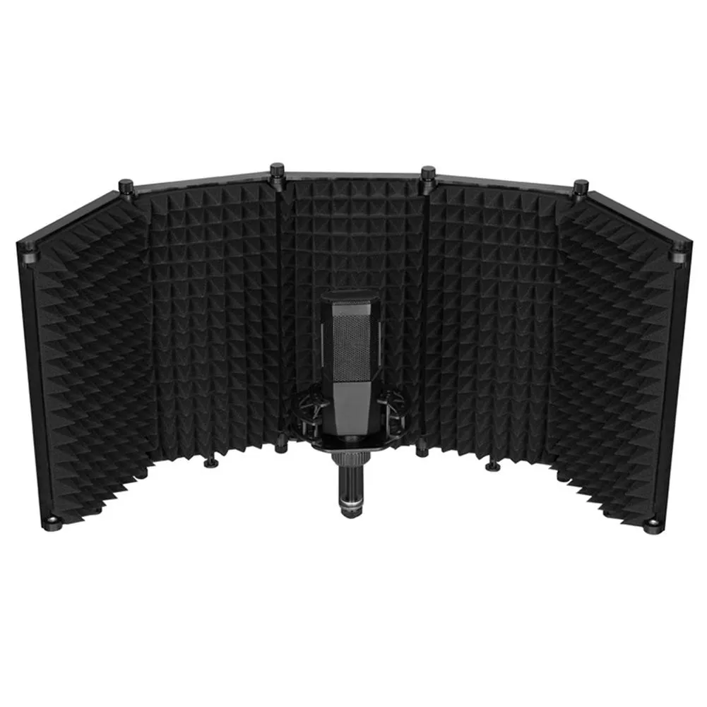 Foldable Microphone Shield: High Density Acoustic Isolation, 5 Panel ...
