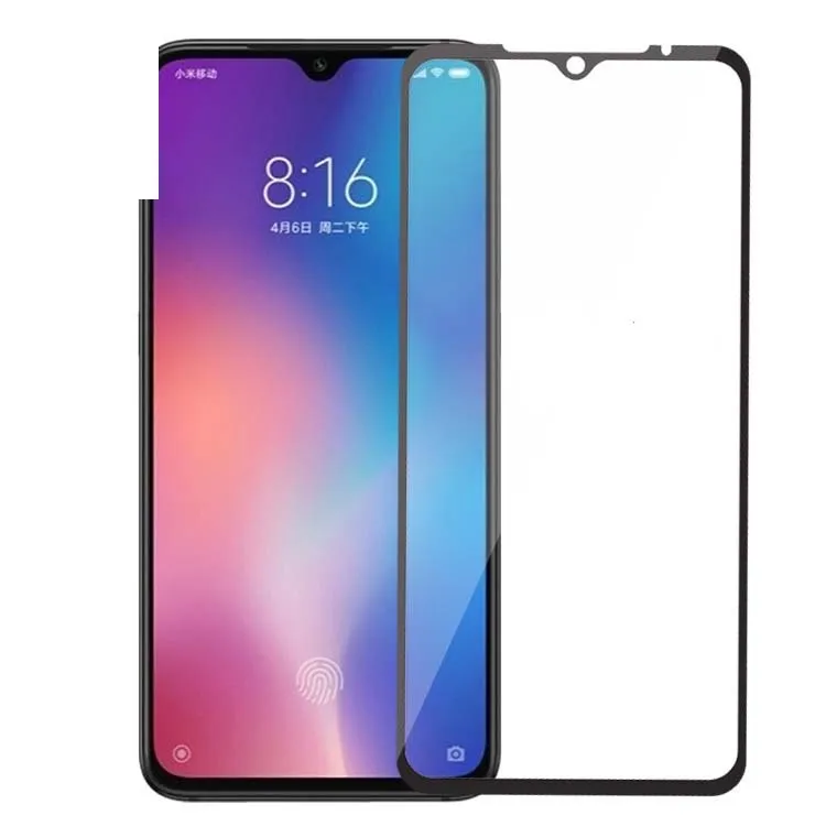 9h 전체 커버 강화 유리 스크린 프로텍터 실크 Xiaomi 노트 10 10T Lite Redmi 9T Redmi 10x 4G 5G 200pcs / lot 소매 PA