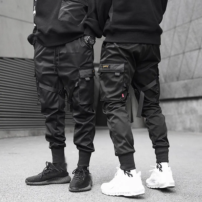 GODLIKEU Pantalones Para Hombre Tácticos Cargo Casual Moda Flaco Cintura  Elástica Harem Jogging Correr Pantalones De $41,14