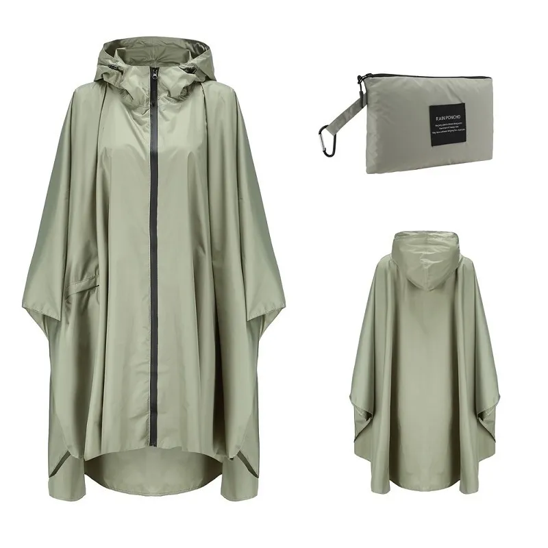 Poncho Raincoatの女性のファッションレインコート防水男性レインポンチョ・フードとハイキングの登山ツーリング