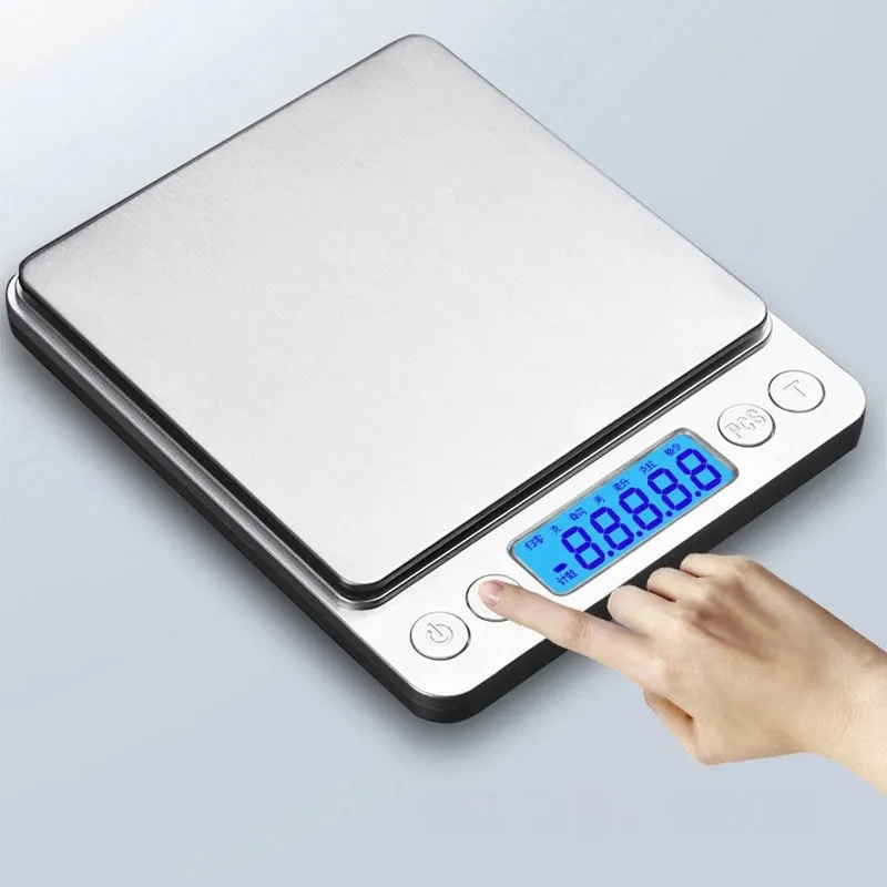 Balance numérique portable Bijoux Cuisine Alimentation Alimentation Post Room Bureau Balance Balances de poids 500/1000/2000 / 3000G Accessoires de cuisine Y200328