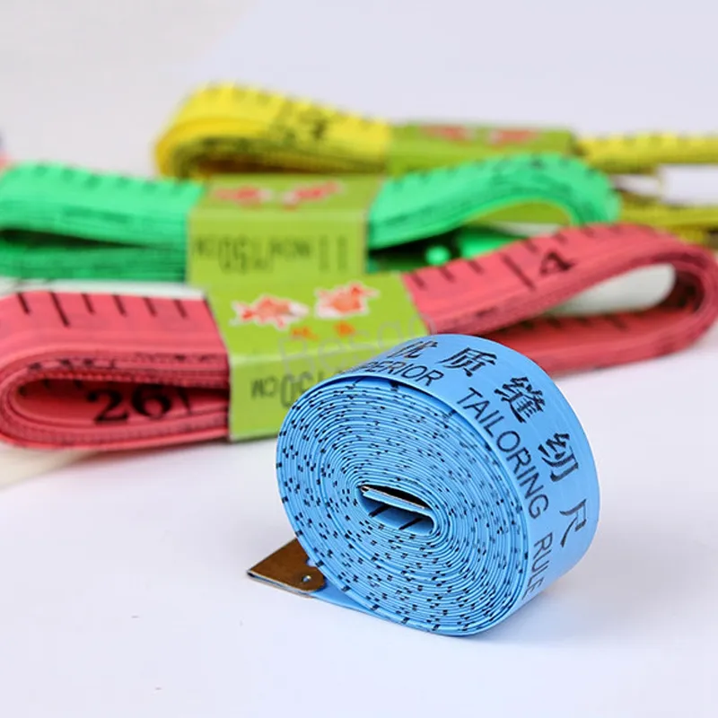 Sewing Tailor Measuring Ruler Home Body Tape Measures 150Cm Length Soft Ruler Tools Kids Cloth Ruler Tailoring Tape Measures BH4391 TQQ