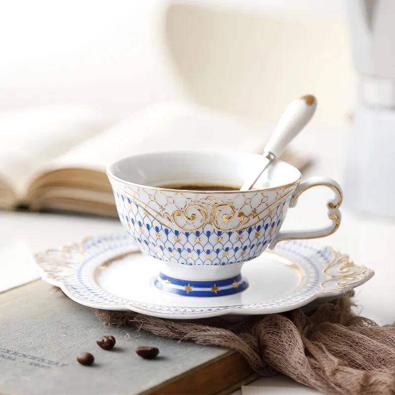  Tazas de café de cerámica para restaurante, taza de café en la  tarde, té de flores, para el hogar, pequeña taza de leche de lujo, elegante taza  de té con personalidad