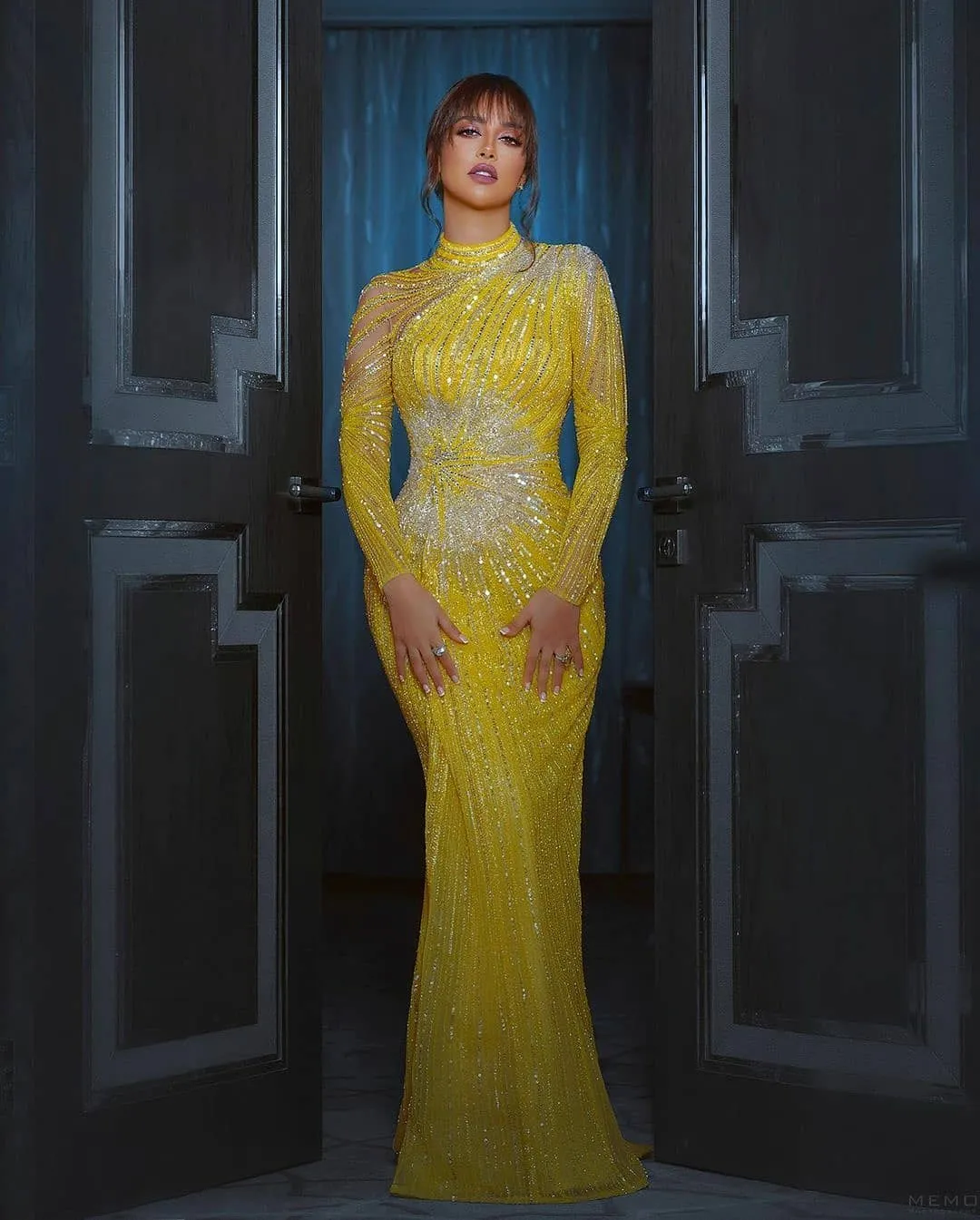 Aso Ebi Lace Gown Styles: Luxurious Yellow Sheath... From Chic_cheap,  $381.01 | DHgate.Com