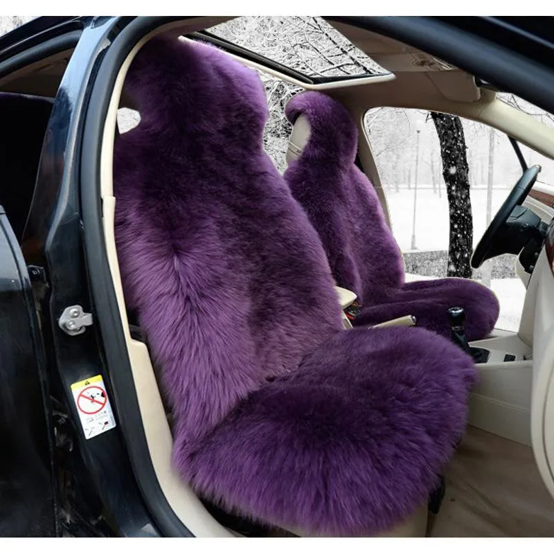 Set Auto Frontsitzbezug Autositz Lila Wolle Winter Wesentlich Universal  Pelz Fluffy Thick Naturkissen Von 89,35 €