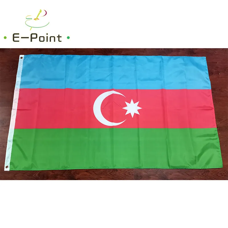 Drapeau du pays national de l'Azerbaïdjan 3 * 5ft (90cm * 150cm) décoration de bannière en polyester volant drapeau de jardin de la maison