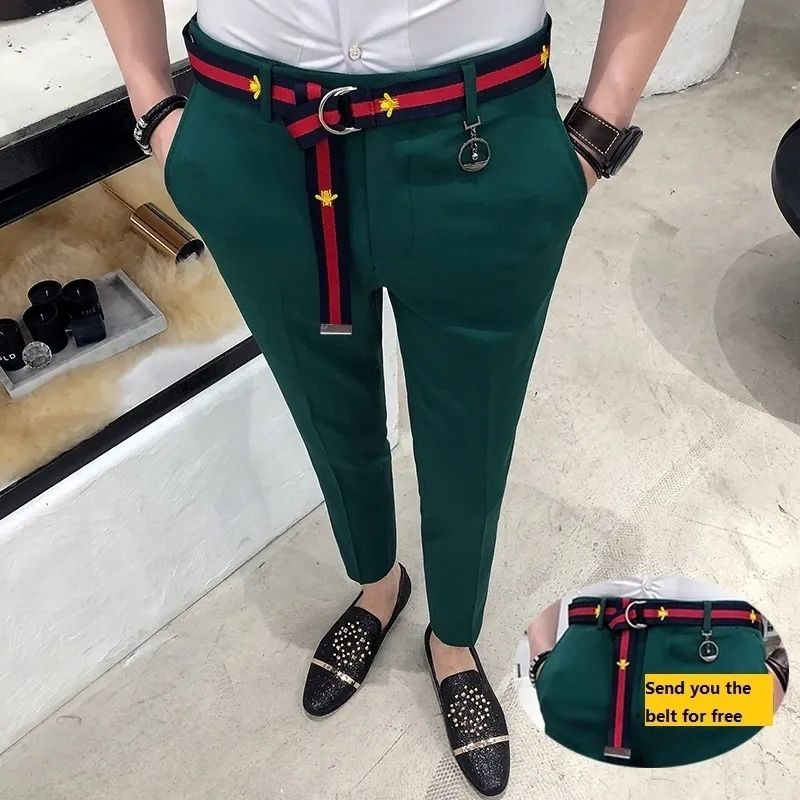 British Style Slim Fit Mens Social Mens Formal Pants Style White, Green,  Red, Pink Perfect For Office Dress And Club Wear 201118 From Lu006, $36.23