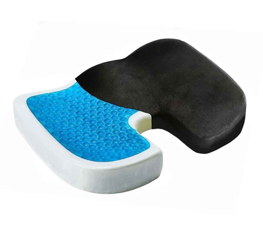 Comfort Nieuwe Gel Sponge Memory Foam Anti-Hamorroïden U-vormig voor Kantoorstoel Autostoel Kussen 201120