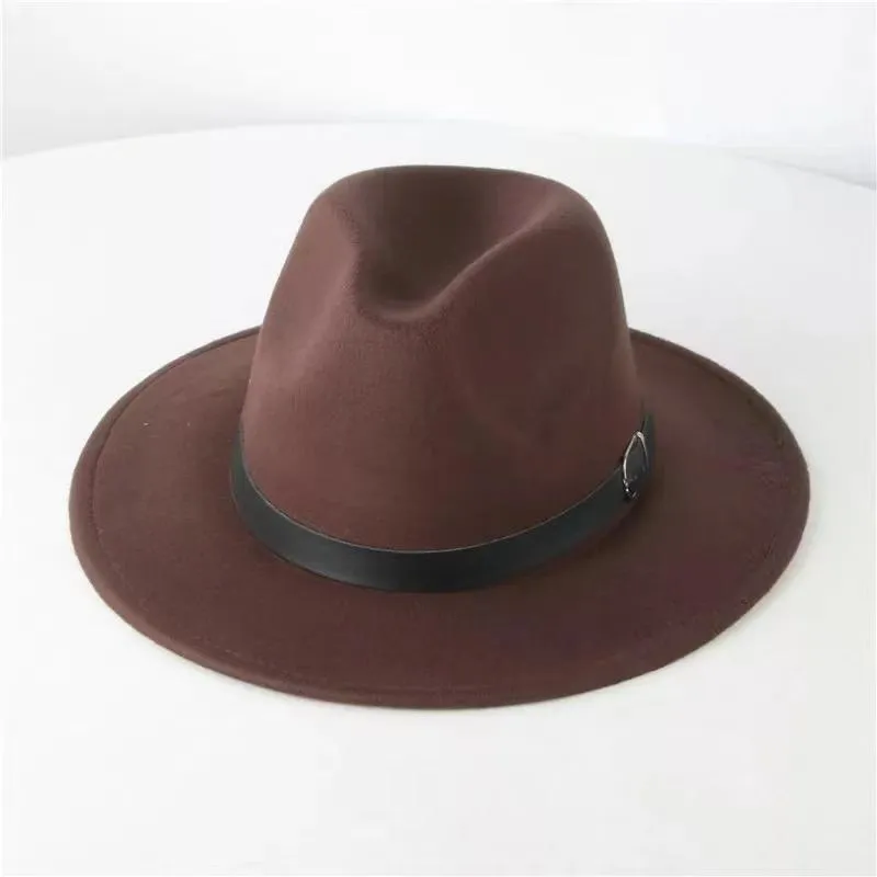 Factory INS New Fashion Hats Mother And Me Elegant Solid Adults Fedora Hat Band Flat Brim Jazz Hats Kids Panama Caps