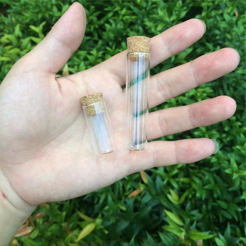 Mini Glass Jars with Corks 3ml 6ml wide-mouth Bottles Jar Storage Bottles for Sand Liquid Food Bottles1