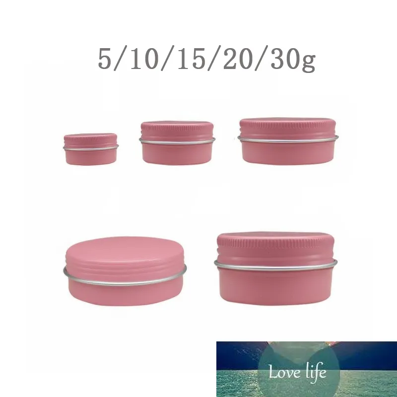 50pcs 5g 10g 15g 20g 30g Empty Aluminum Jar Cosmetic Makeup Cream Lip Balm Gloss Metal Tin Candle Containers Pot Can