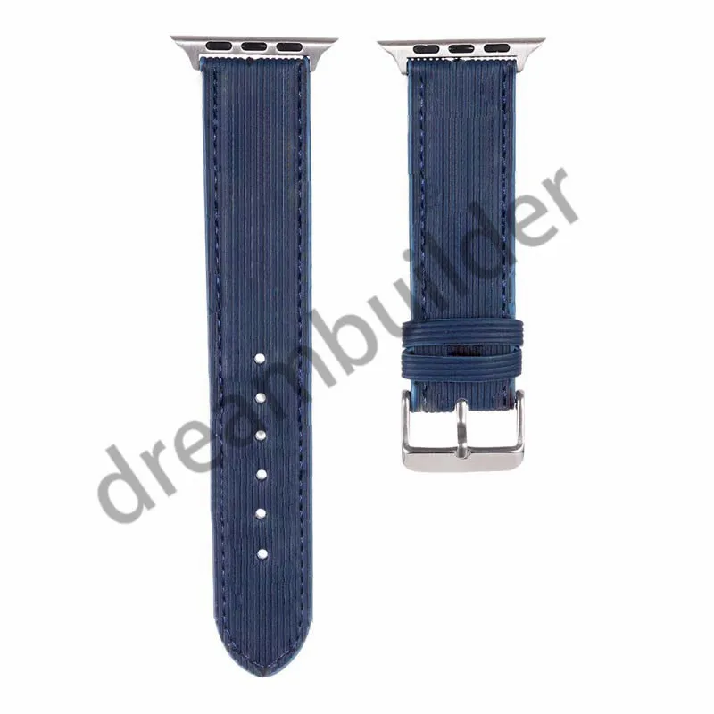 V brand designer Watchband Watch Band 42mm 38mm 40mm 44mm iwatch 2 3 4 5 bands Leather Strap Bracelet Fashion Stripes