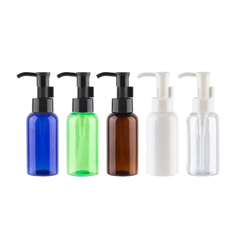 75ml Small Empty Plastic Oil Pump Bottles For Facial Cleanser Liquid Soap Cosmetic PET Containers Travel Packaging