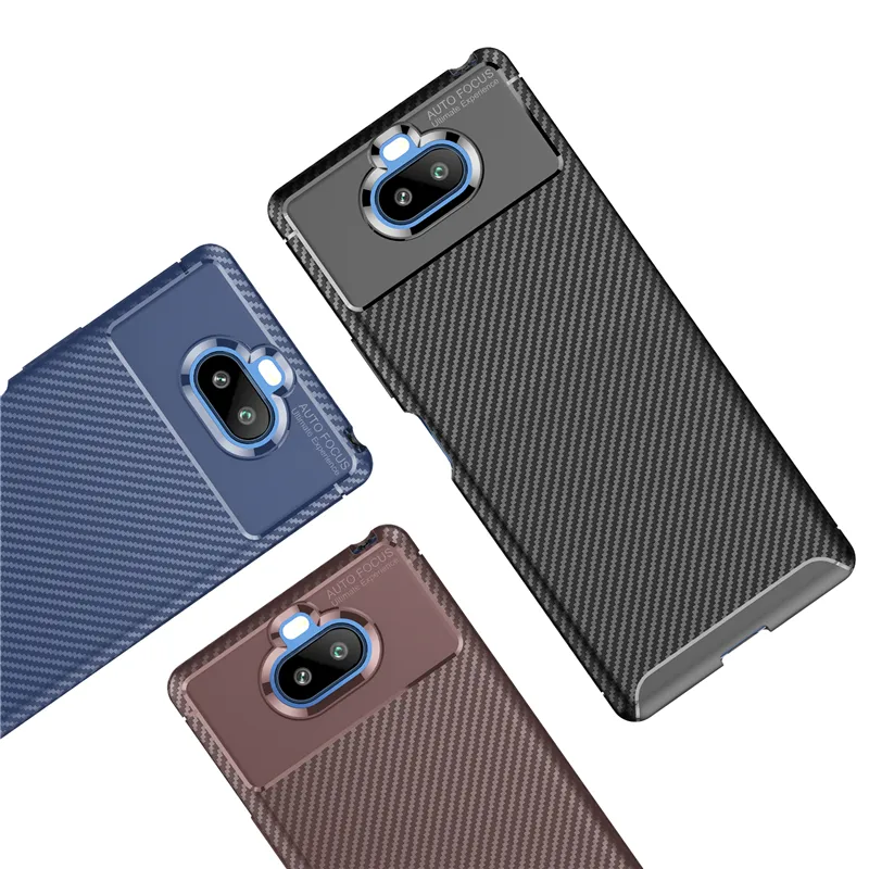 Coque de téléphone mince en fibre de carbone pour Sony Xperia 10 II XZ4 XZ3 XA3 Ultra XA2 XZ2, coque compacte pour Sony Xperia 5 II Xperia 8 10 Plus